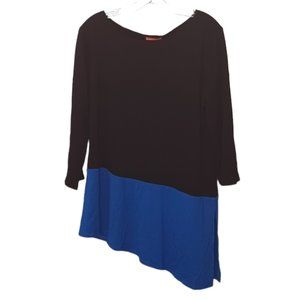 Sunny Leigh Black And Blue Top Size Large NWT